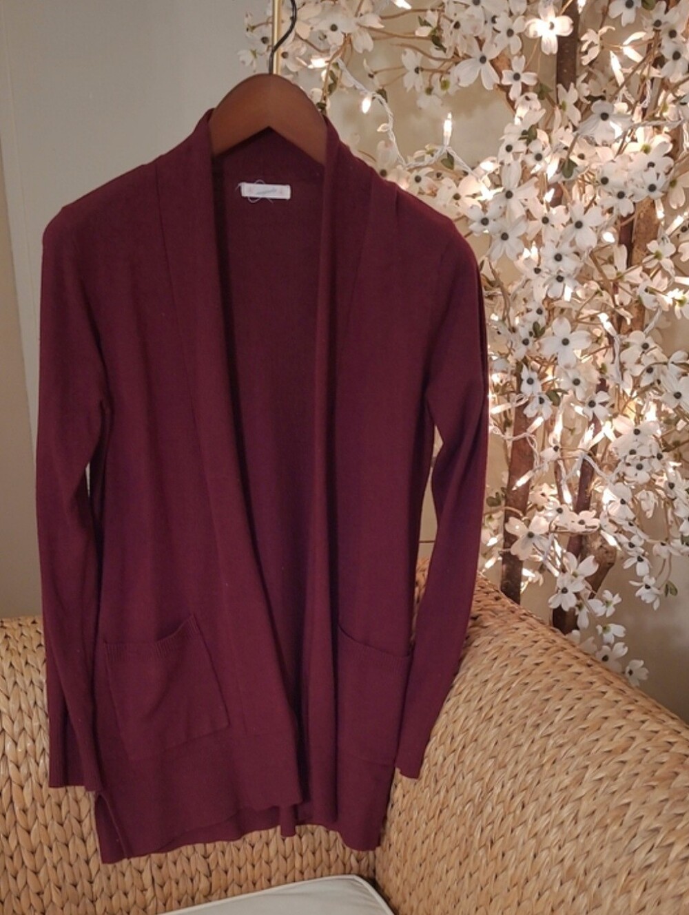 Burgundy Magnolia Boutique Cardigan